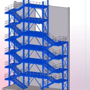 Plans des escaliers de secours en CM R+6
